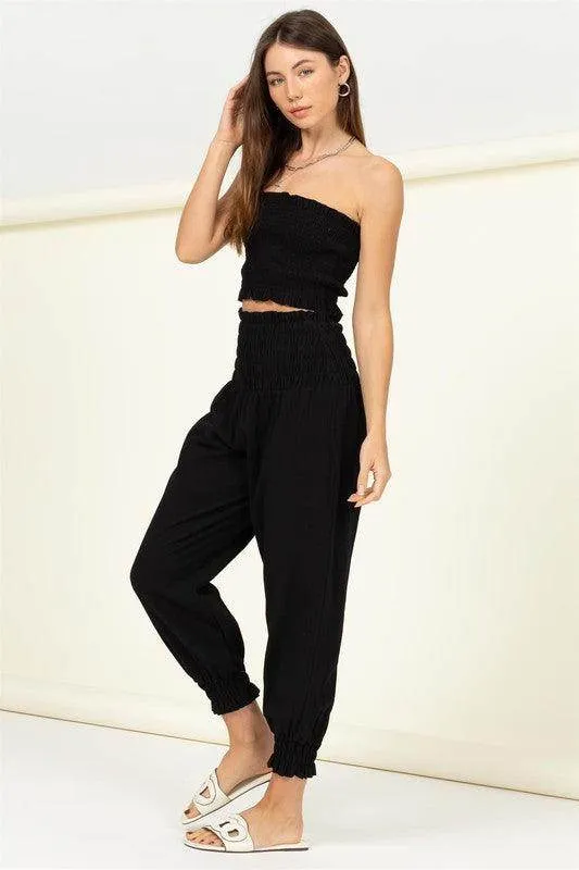 Let Love Smocked Top And Trousers Set