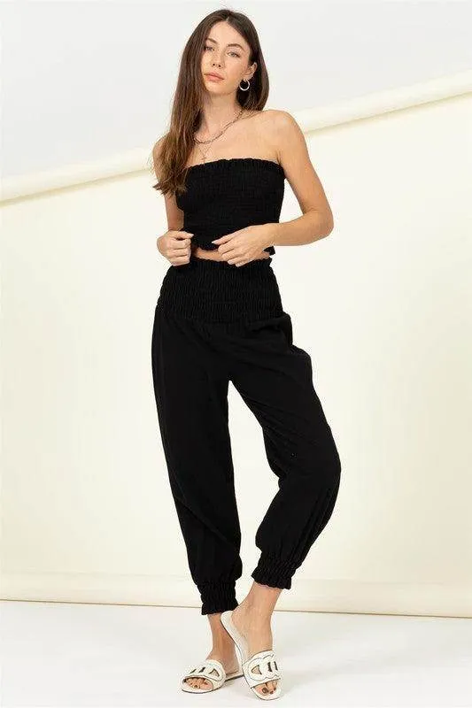Let Love Smocked Top And Trousers Set