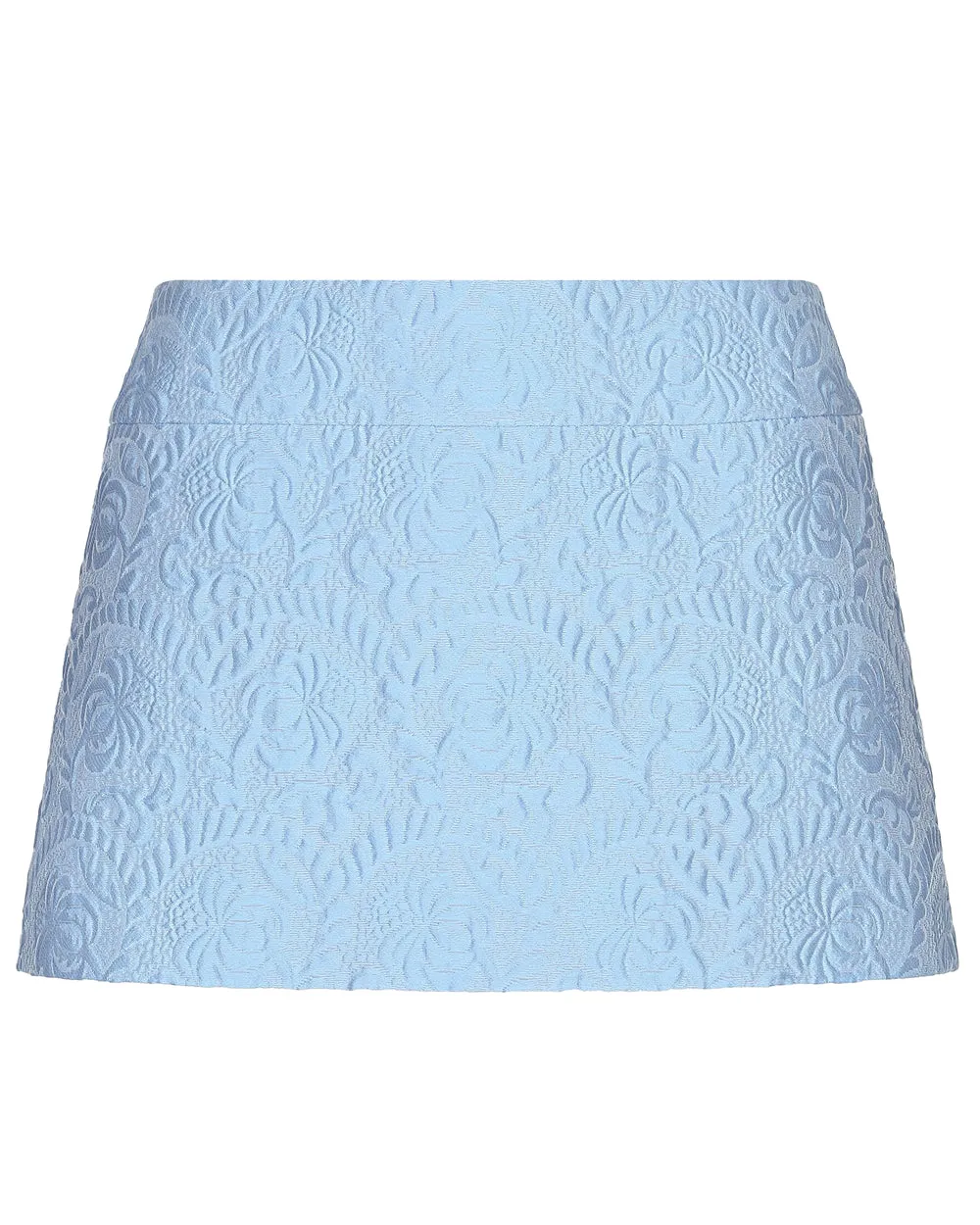 Light Lilac Embroidered Mini Skirt