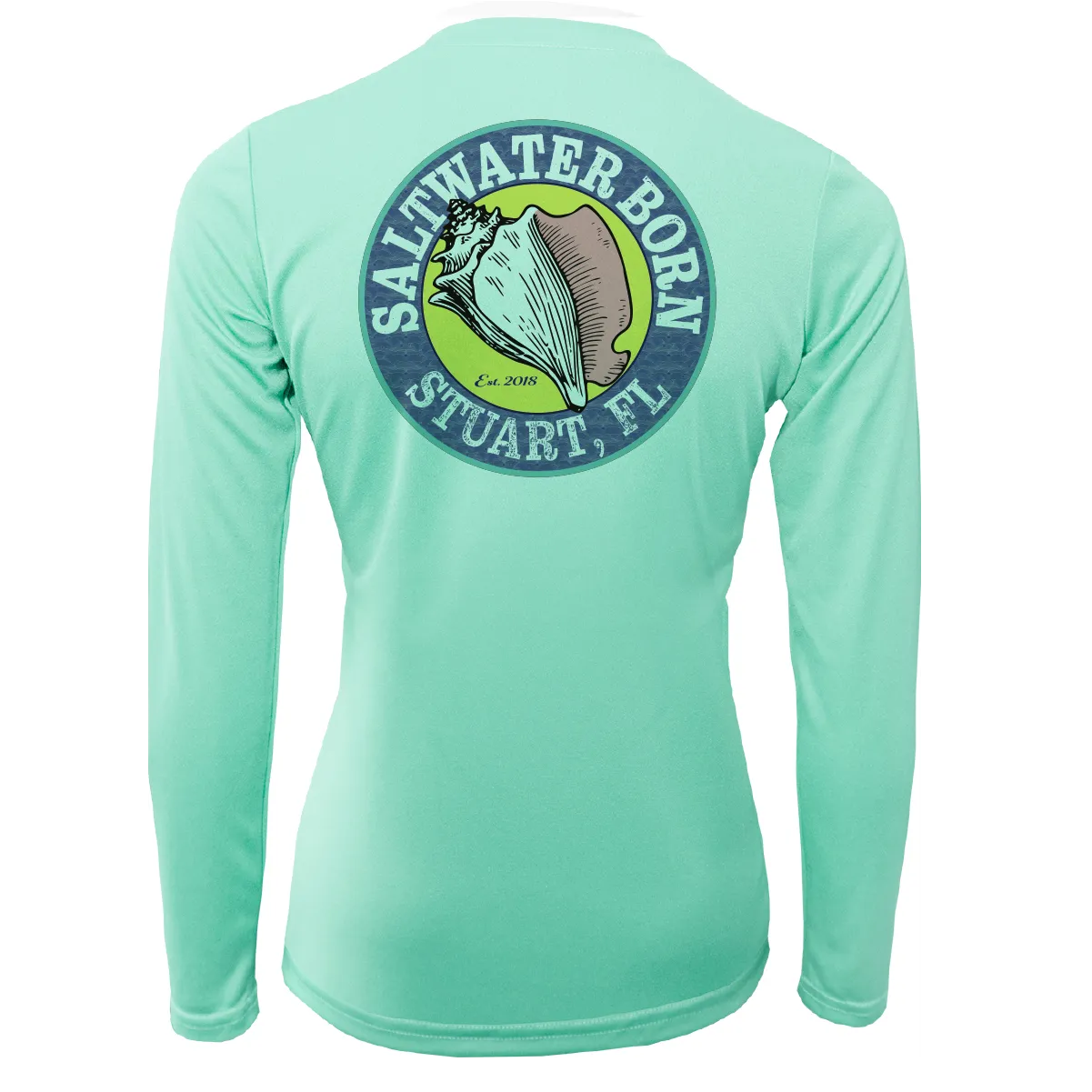 Linear Logo Stuart Florida Girl Long Sleeve UPF 50  Dry-Fit Shirt