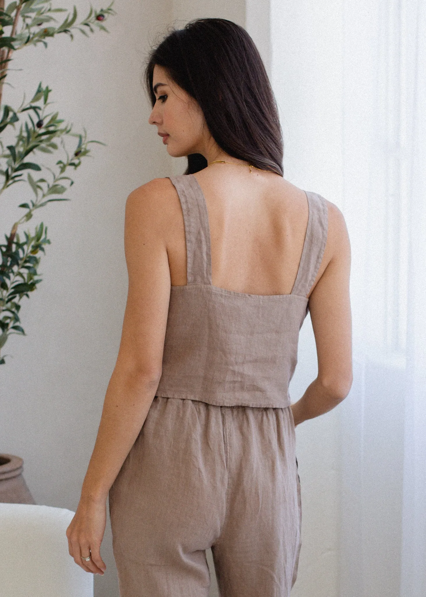 Linen Strap Tank