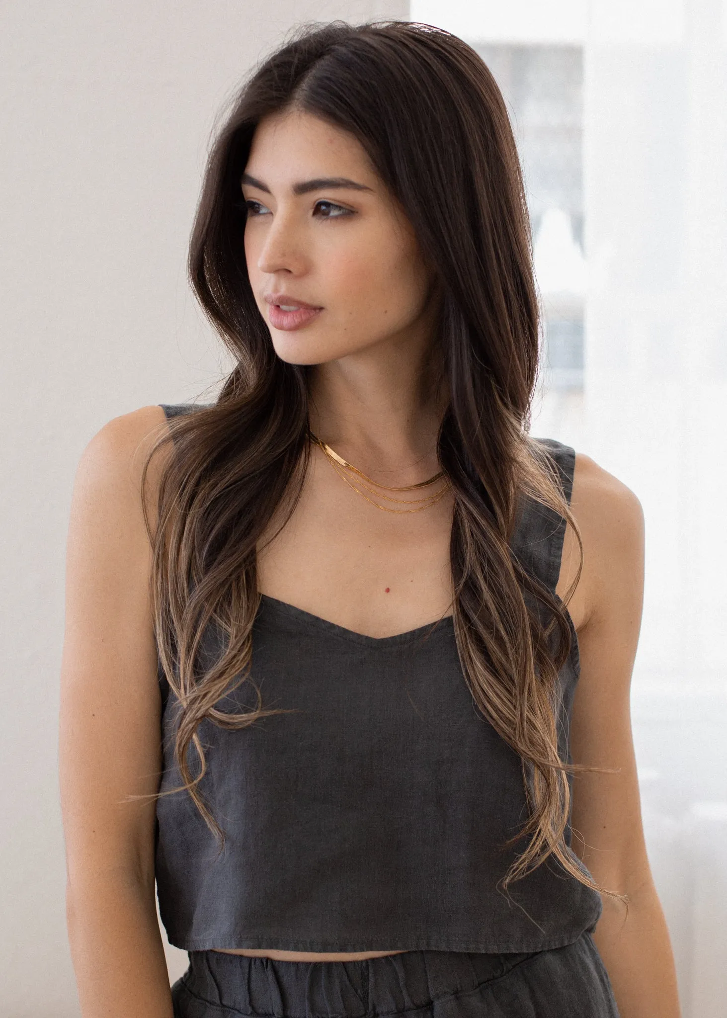 Linen Strap Tank