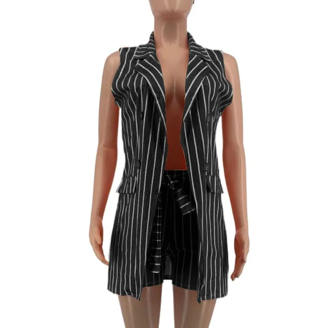 LIZAKOSHT  -  2Pcs Office Lady Autumn Solid Color Long Blazer Jacket Bodycon Mini Skirt Suit Perfect for office business formal perfect gifts