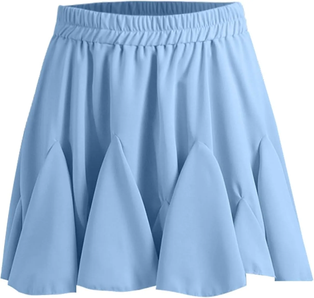 Lmdudan 2025 Summer Pleated Skirt for Women Casual Boho Ruffle Mini Skirts High Waist Skirts Athletic Tennis Shorts Skirt