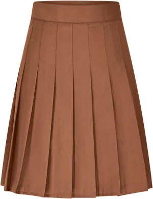 Lmdudan 2025 Women Pleated Mini Skirt High Waist Tennis School Uniform Skirts Trendy Solid Athletic Golf Skorts with Shorts
