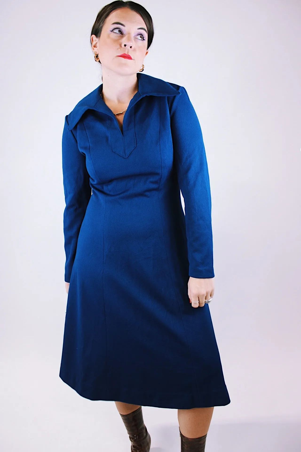 Long Sleeve A-line Dress