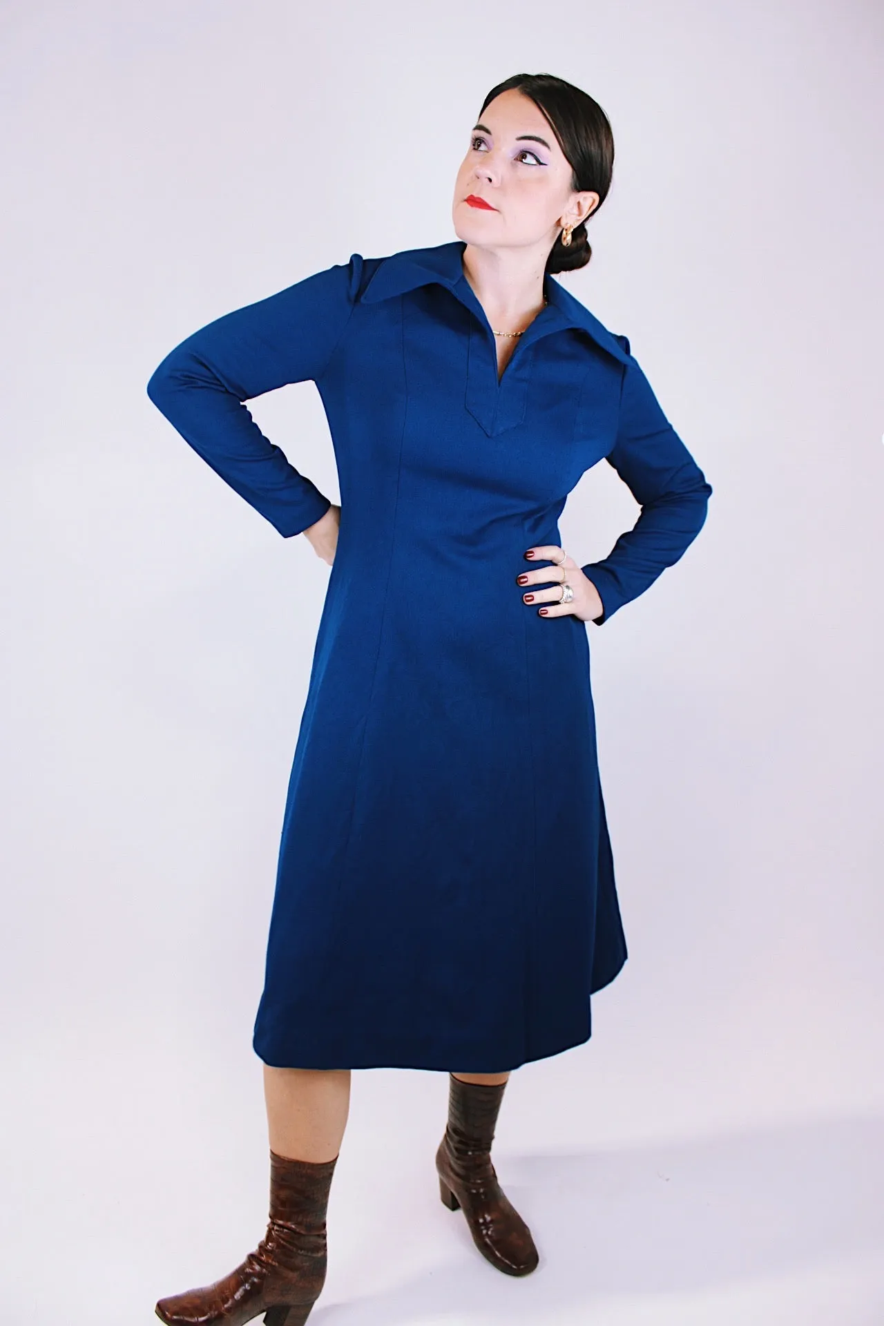 Long Sleeve A-line Dress