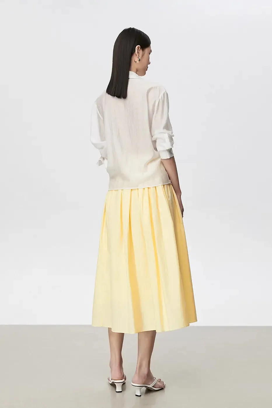 Long Sleeve Sunscreen Tencel Shirt With French Twist