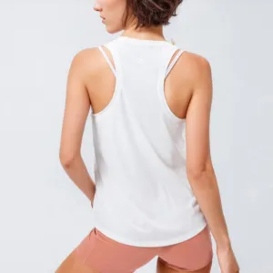 Loose & Stretchy Rib Lycra Tank Top