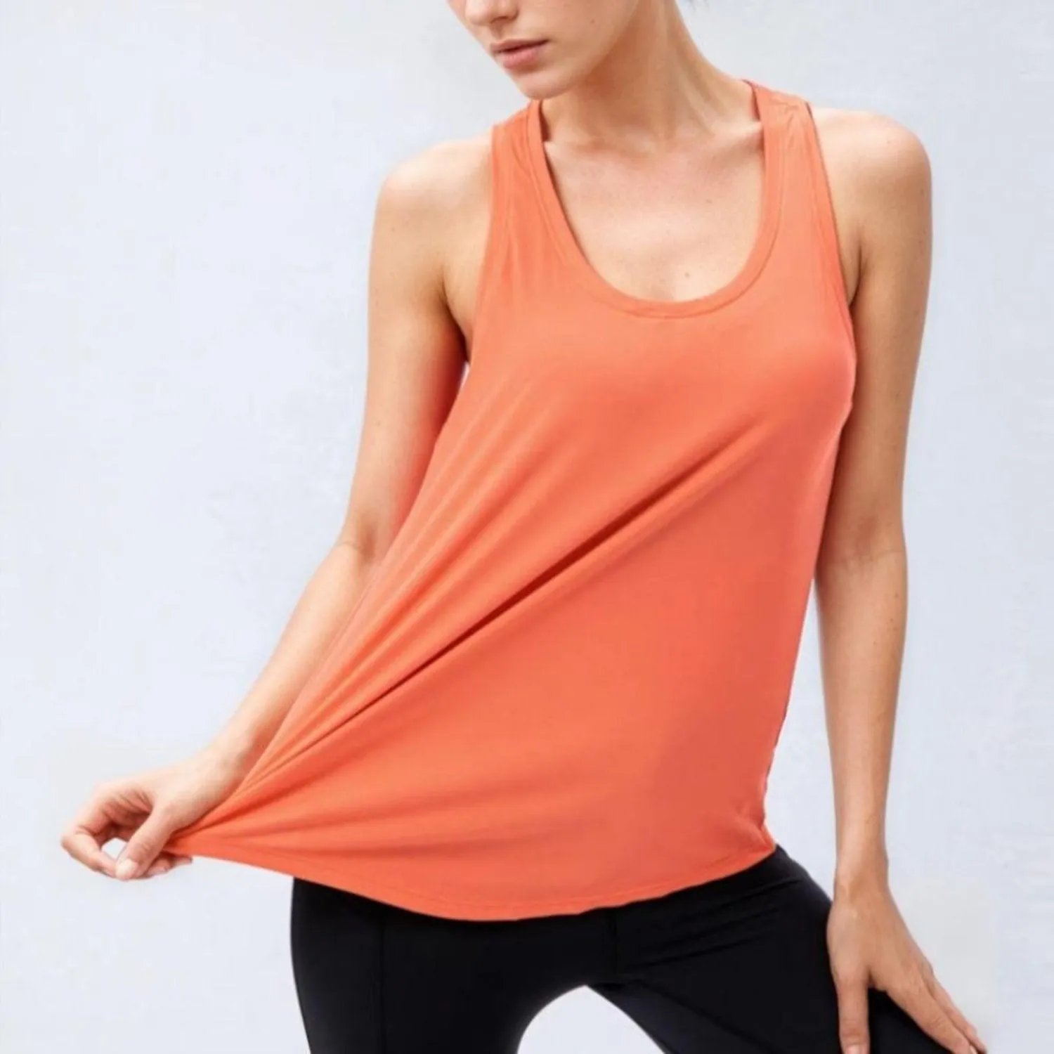 Loose & Stretchy Rib Lycra Tank Top