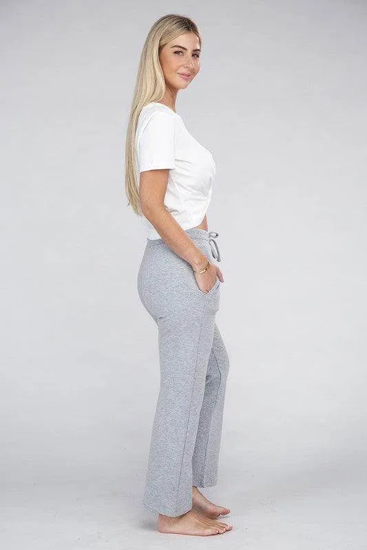 Lounge Wide Pants With Drawstrings