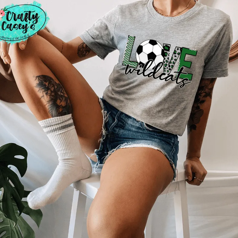 Love The Wildcats Soccer Red Unisex Tee