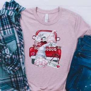 Love Truck Gnomes- Valentine's T-shirt