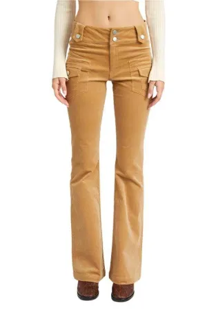 Low Rise Pants With Bell Bottom