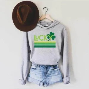 Lucky Retro Clover - Saint Patrick's Day Hoodie