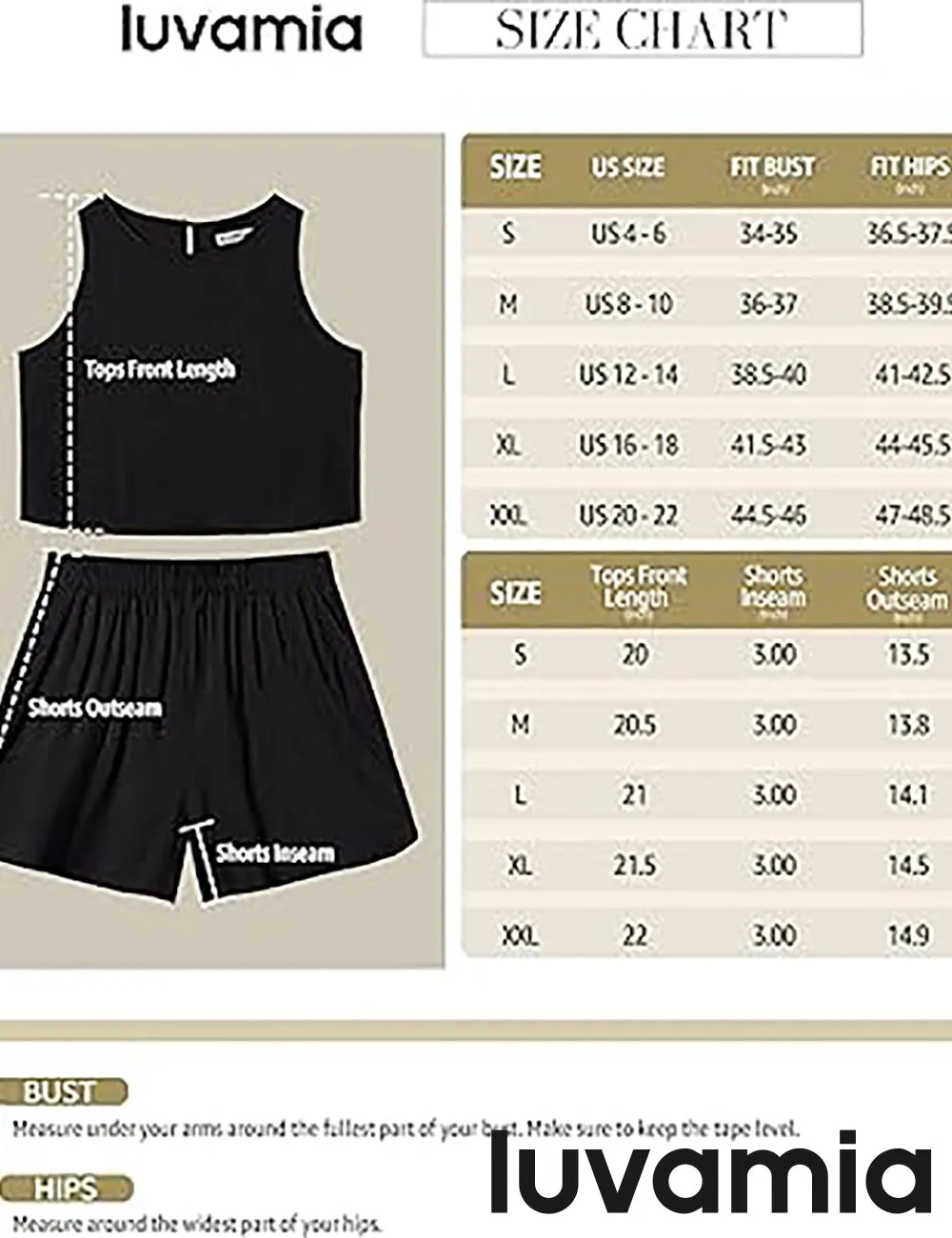 LUVAMIA Women's Sleeveless Casual 2 Piece Blazer Vest Suits