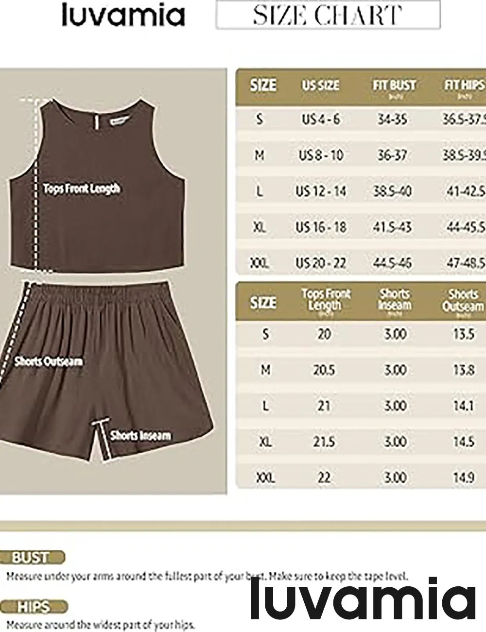 LUVAMIA Women's Sleeveless Casual 2 Piece Blazer Vest Suits