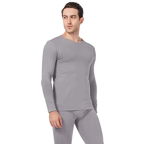 MANCYFIT Mens Thermal Shirts Fleece Lined Top Long Sleeve Compression Base Layer