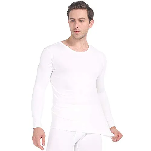 MANCYFIT Mens Thermal Shirts Fleece Lined Top Long Sleeve Compression Base Layer
