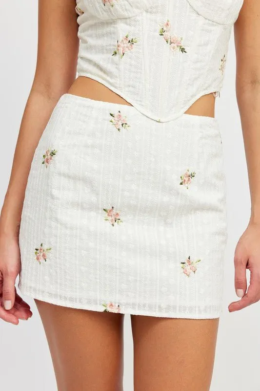 Meadow Melody Mini Floral Summer Skirt