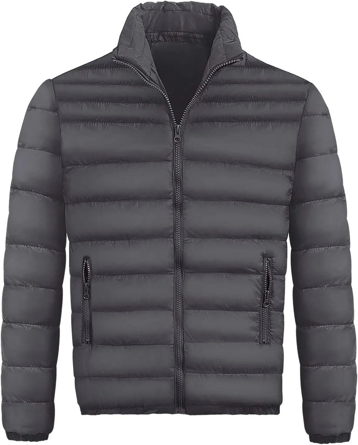 Men'S Down Jackets & Coats Zip Up With Hood Heated Plain Winter Jackets Thick Thermal Windproof Outwear