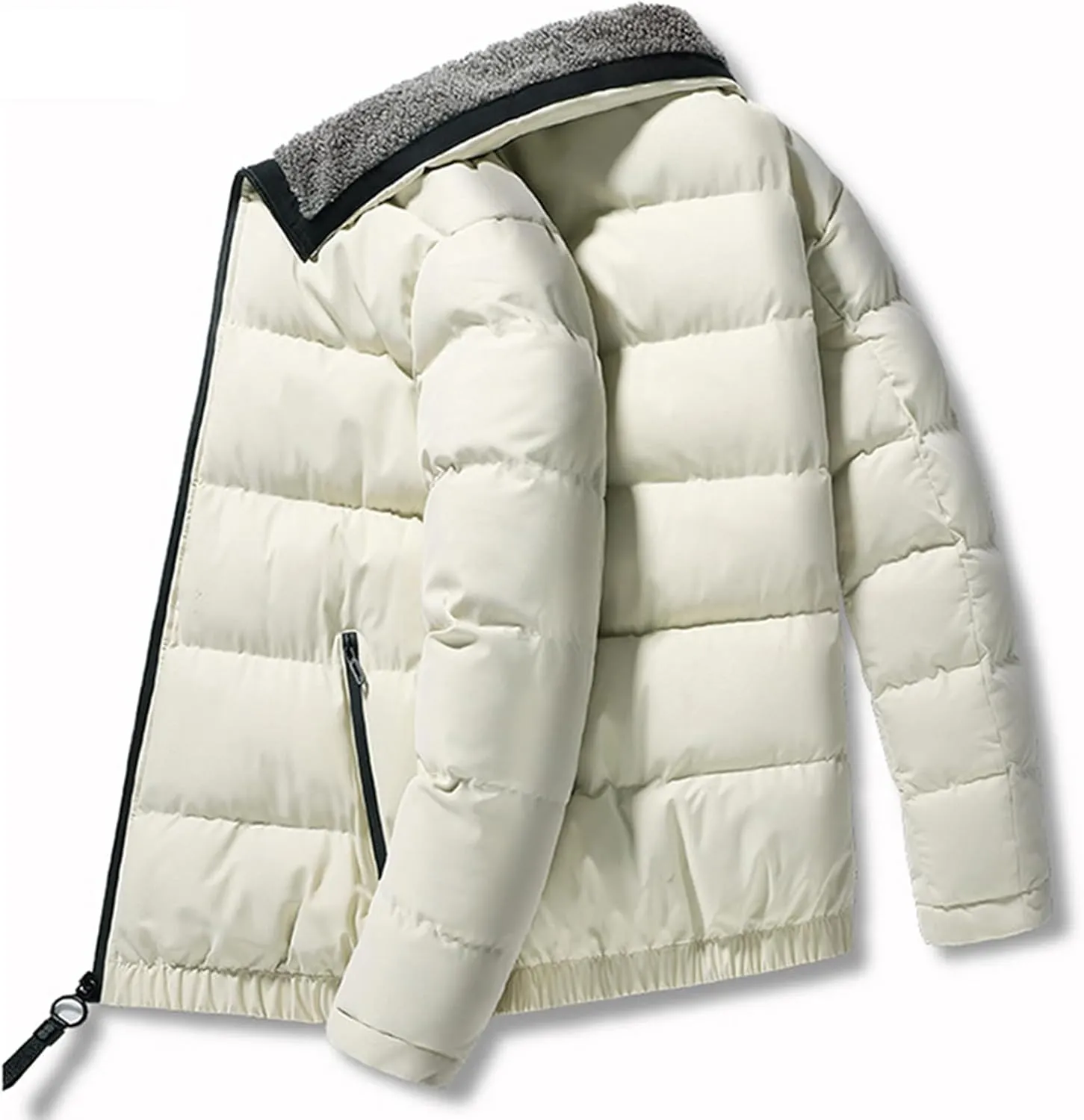 Mens Packable Down Puffer Jacket Warm Ultra Loft Lightweight Coat Full Zip Up Quilted Thicken Windproof Winter Jackets