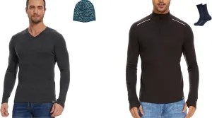 MERINNOVATION Merino Wool Base Layer for Mens  Merino Wool Half Zip Sweater