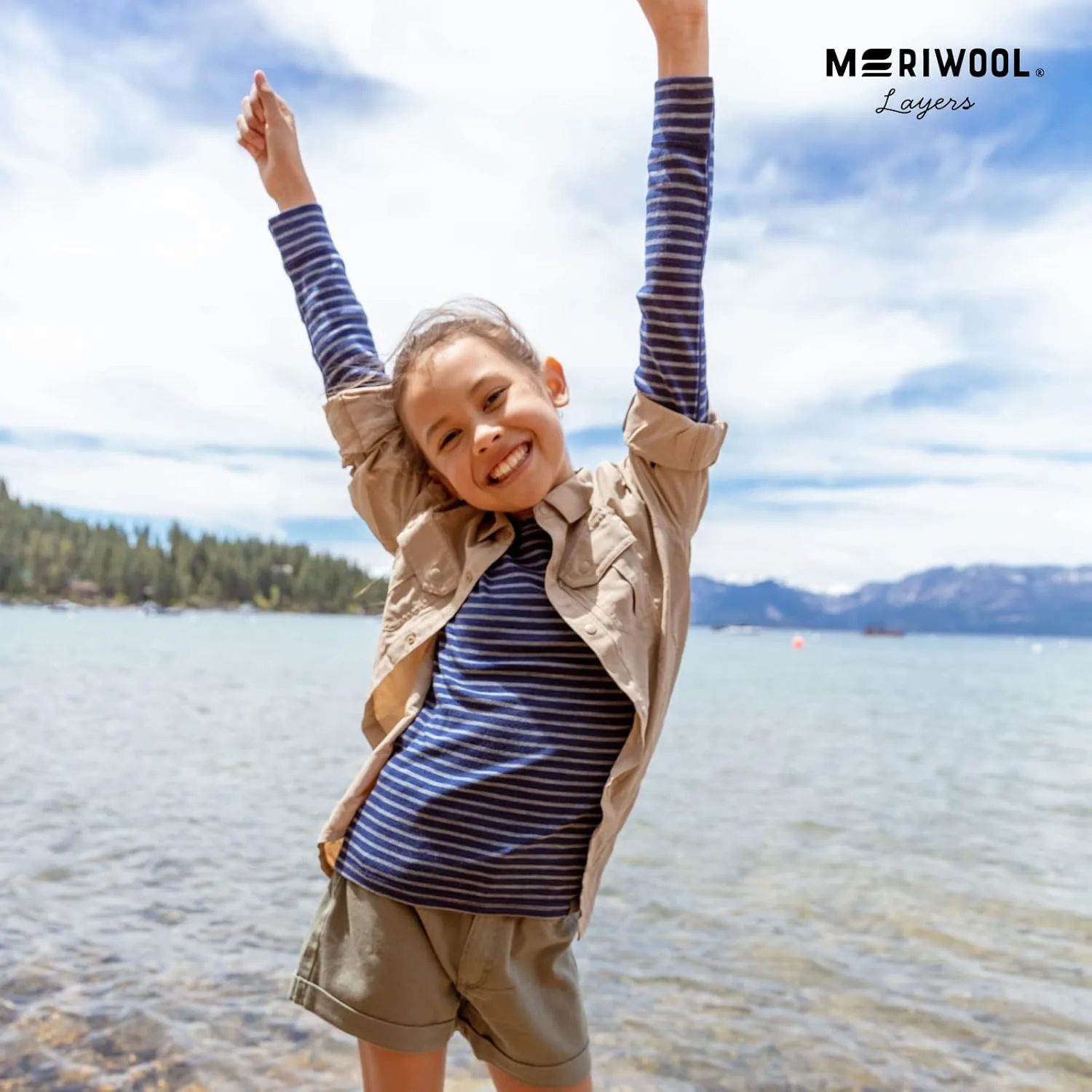 MERIWOOL Kids Unisex Long Sleeve Shirt Thermal Midweight Merino Wool Base Layer