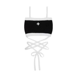 Mermaid Vintage Knitted Camisole Black