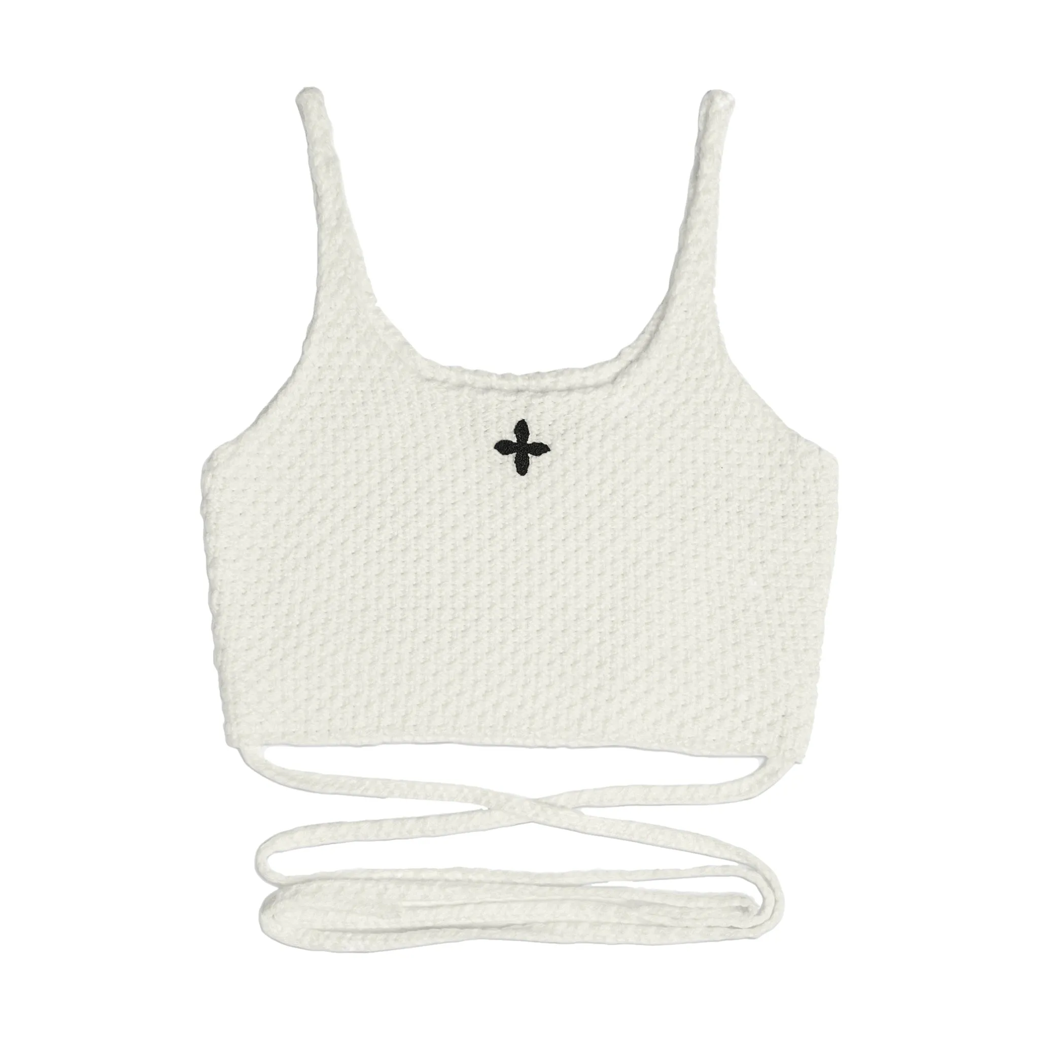 Mermaid Wool Knit Vest Sky White