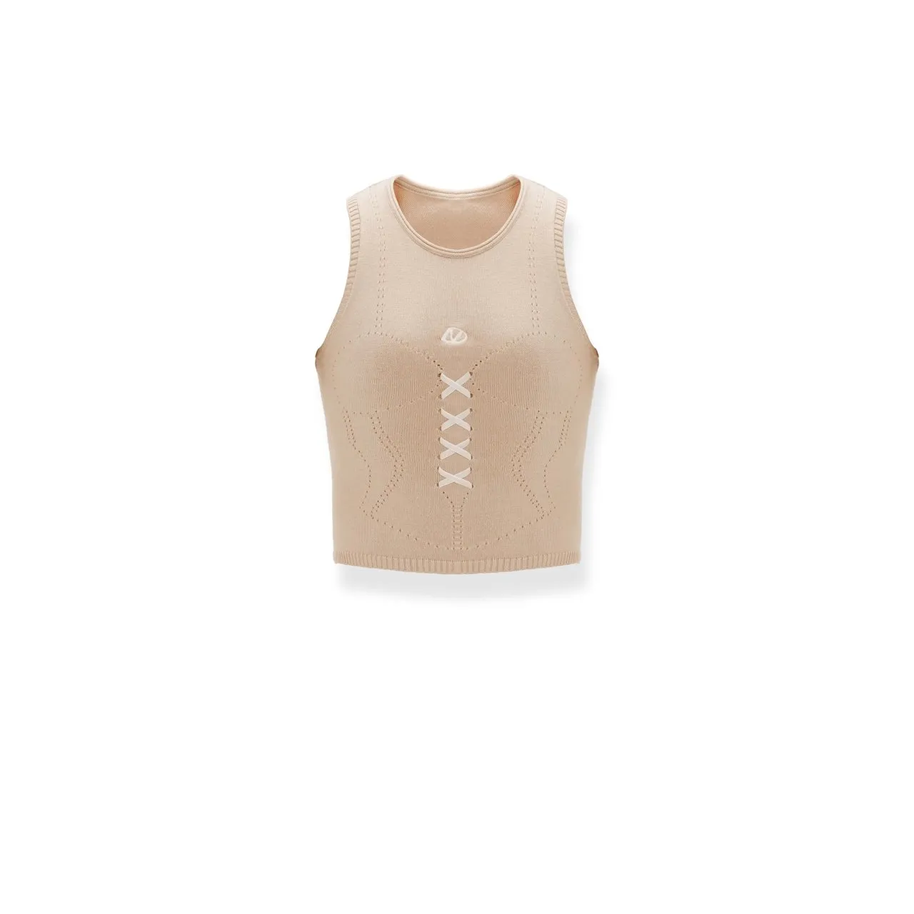Metaphorical Cutout Velvet Vest Camisole Coffee