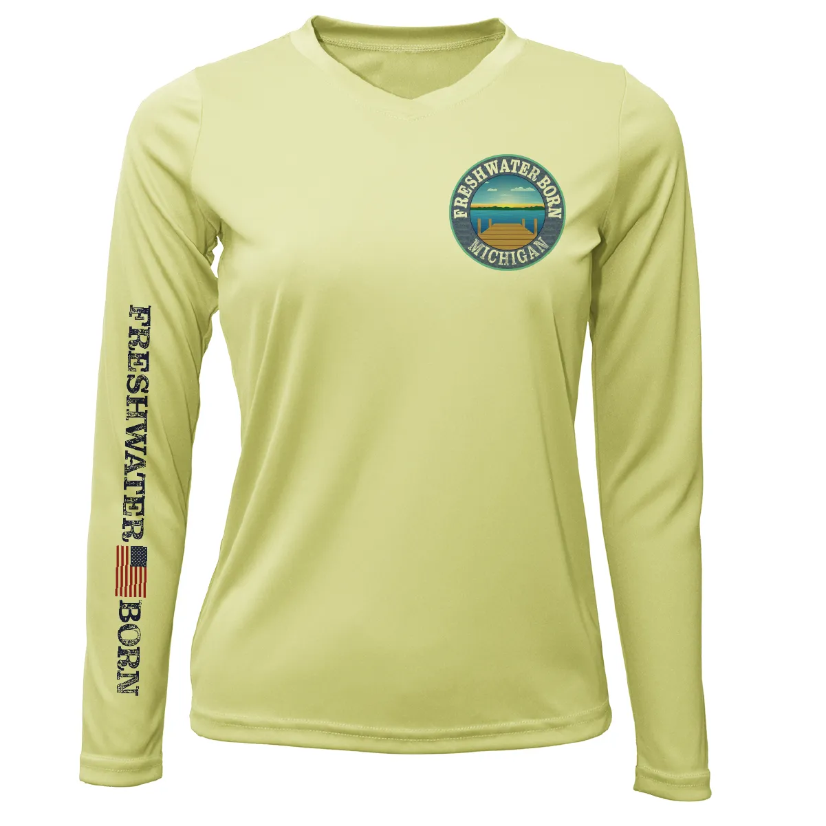 Michigan Freshwater Born Kraken Women's Long Sleeve UPF 50  Dry-Fit Shirt