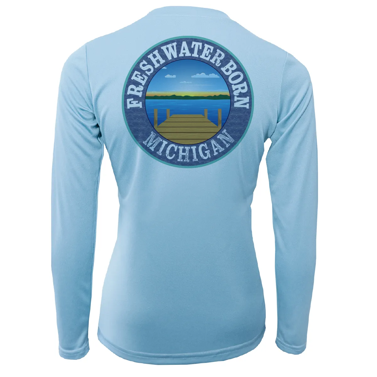 Michigan "Freshwater Heals Everything" Women's Long Sleeve UPF 50  Dry-Fit Shirt