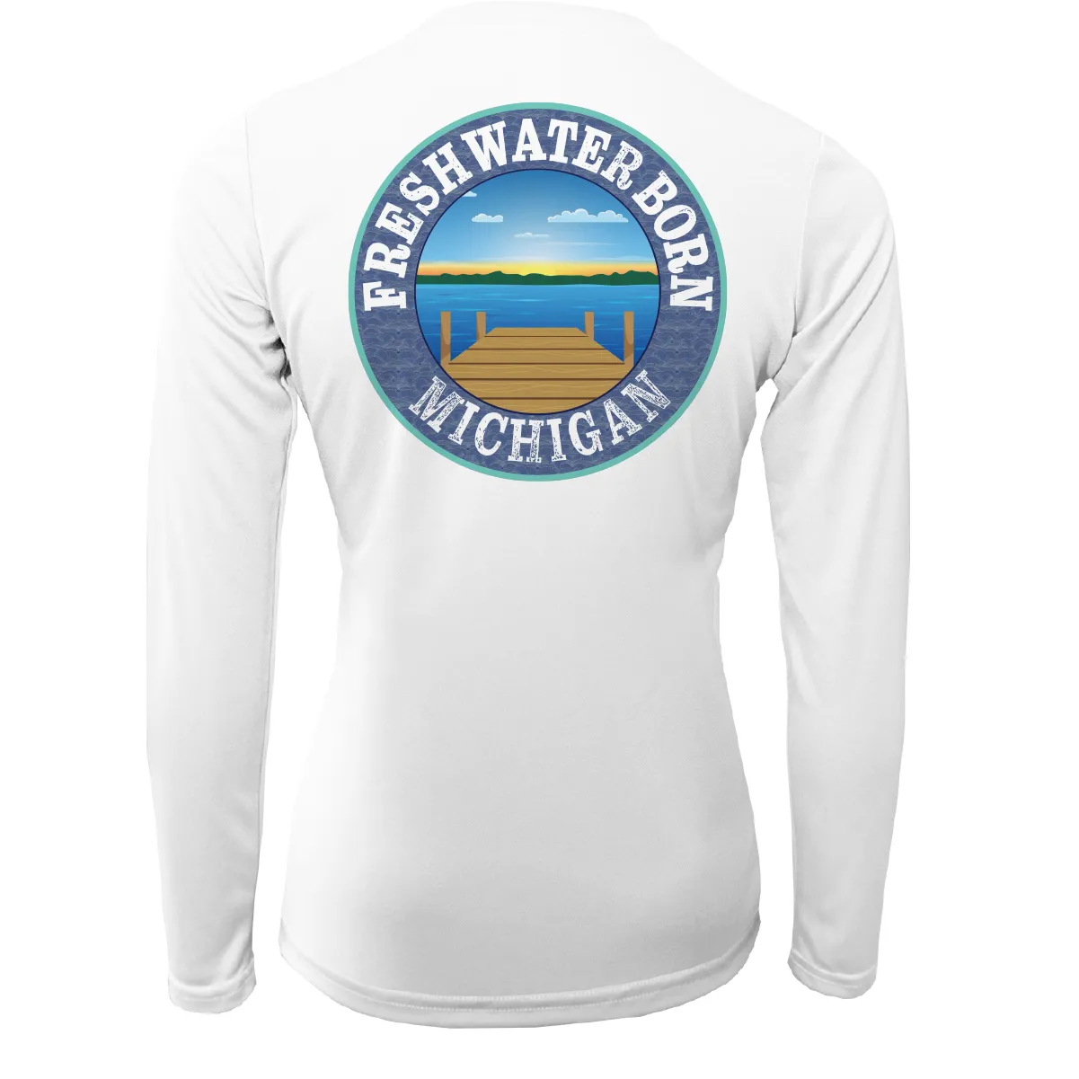 Michigan "Freshwater Heals Everything" Women's Long Sleeve UPF 50  Dry-Fit Shirt