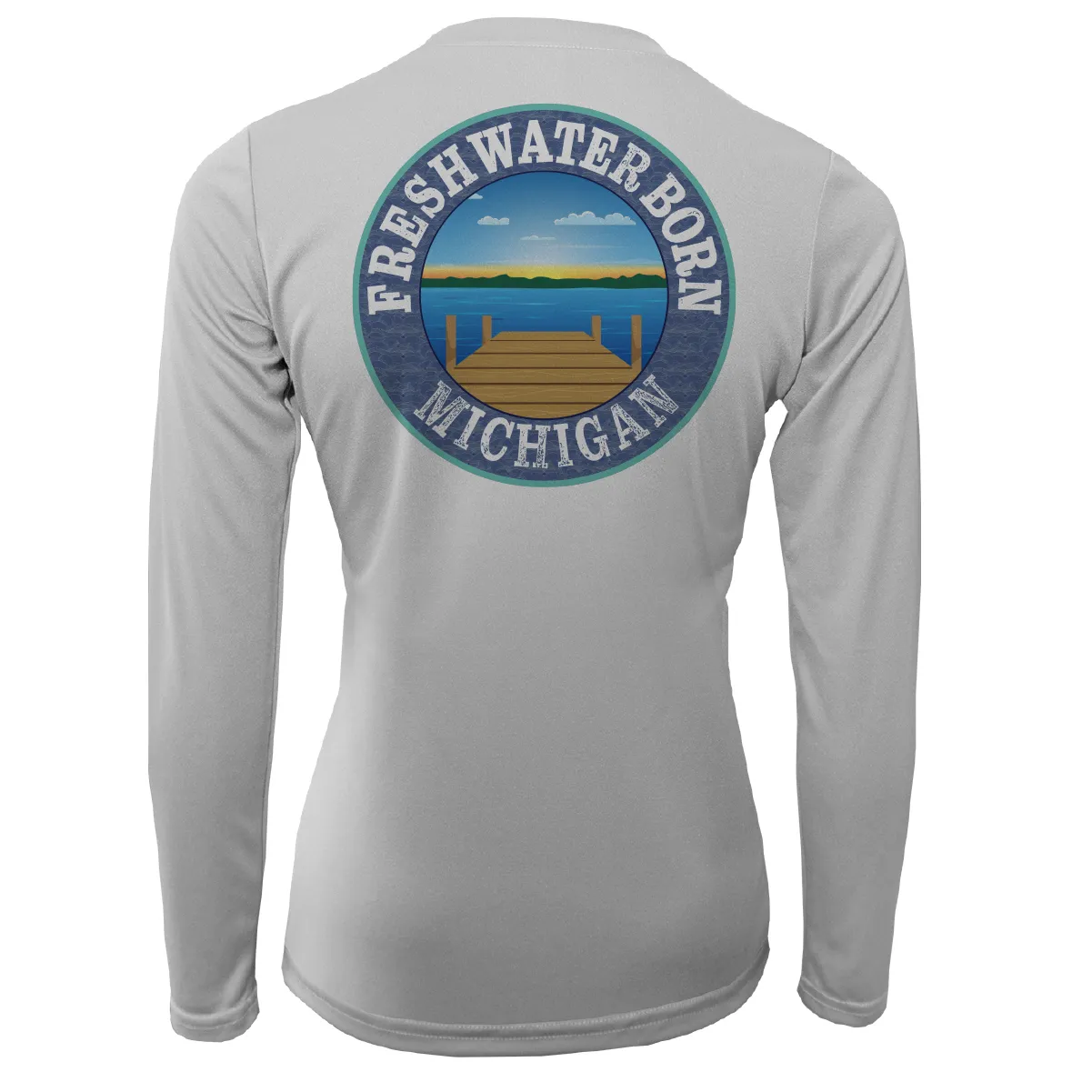 Michigan "Freshwater Heals Everything" Women's Long Sleeve UPF 50  Dry-Fit Shirt