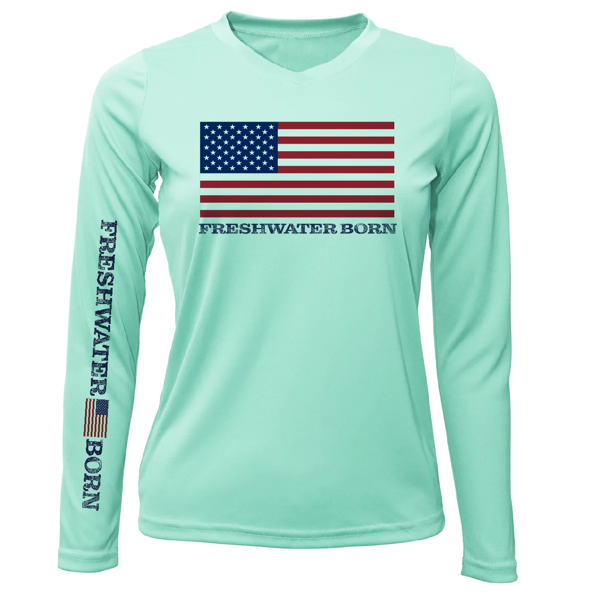 Michigan USA Freshwater Born Women's Long Sleeve UPF 50  Dry-Fit Shirt