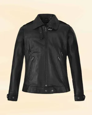 Midnight Black Blaze Leather Jacket