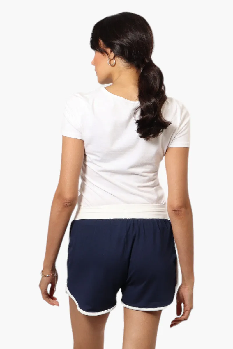 Mikk Basic Solid Dolphin Shorts - Navy