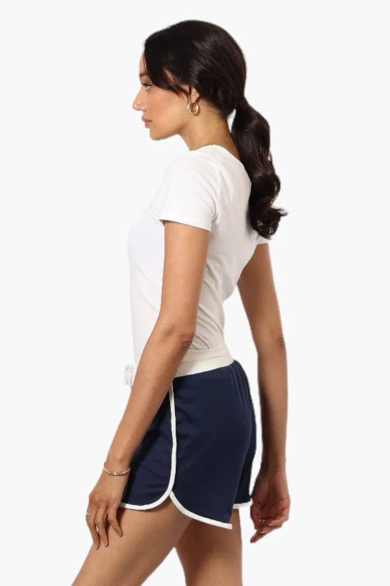 Mikk Basic Solid Dolphin Shorts - Navy
