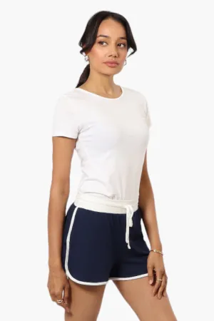 Mikk Basic Solid Dolphin Shorts - Navy