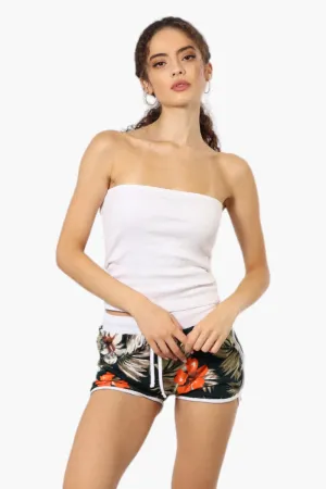 Mikk Floral Tie Waist Dolphin Shorts - Green