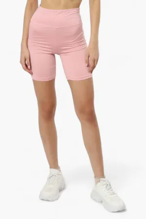 Mikk High Waisted Biker Shorts - Pink