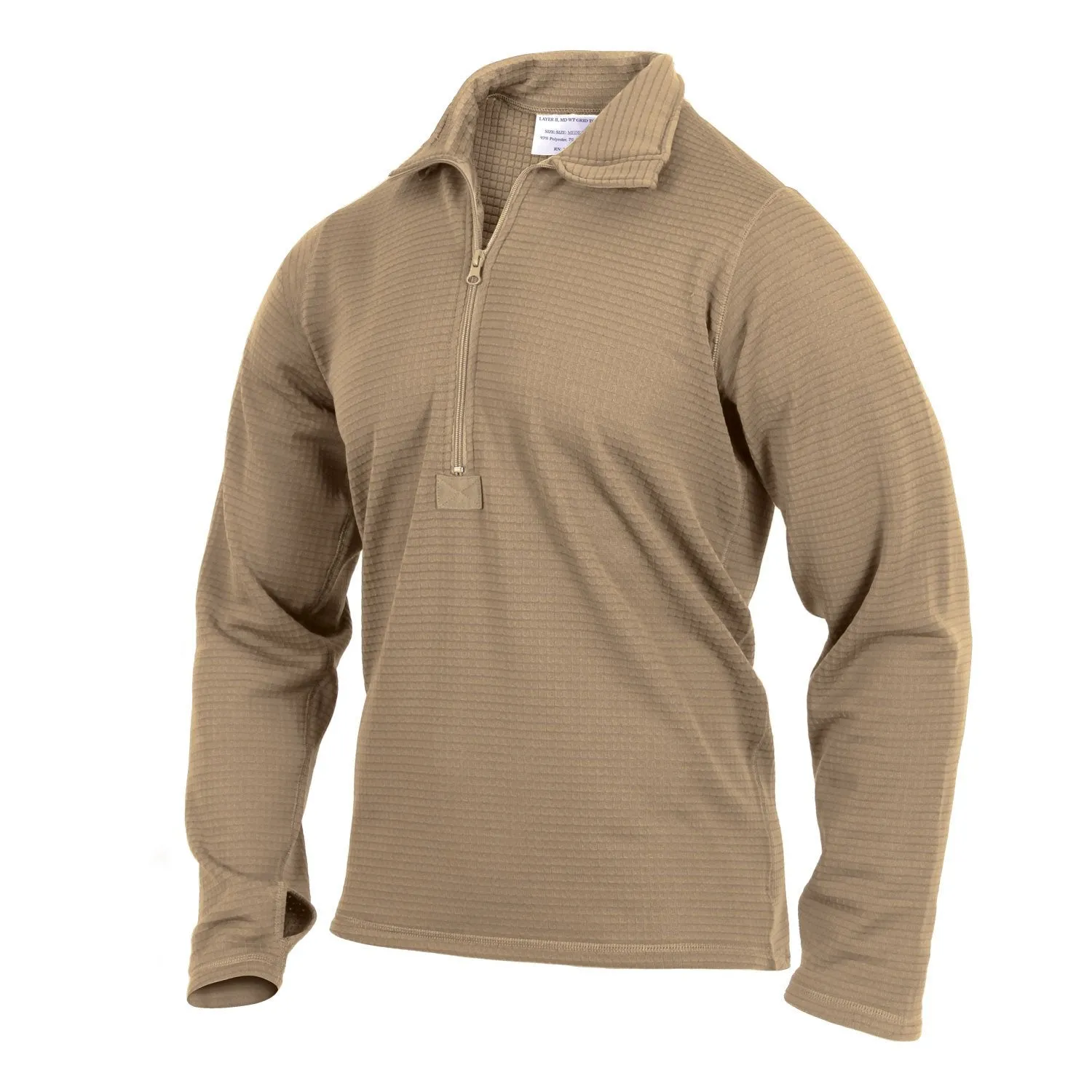 MilSpec ECWCS Gen III Midweight Underwear Top Level II Desert Sand