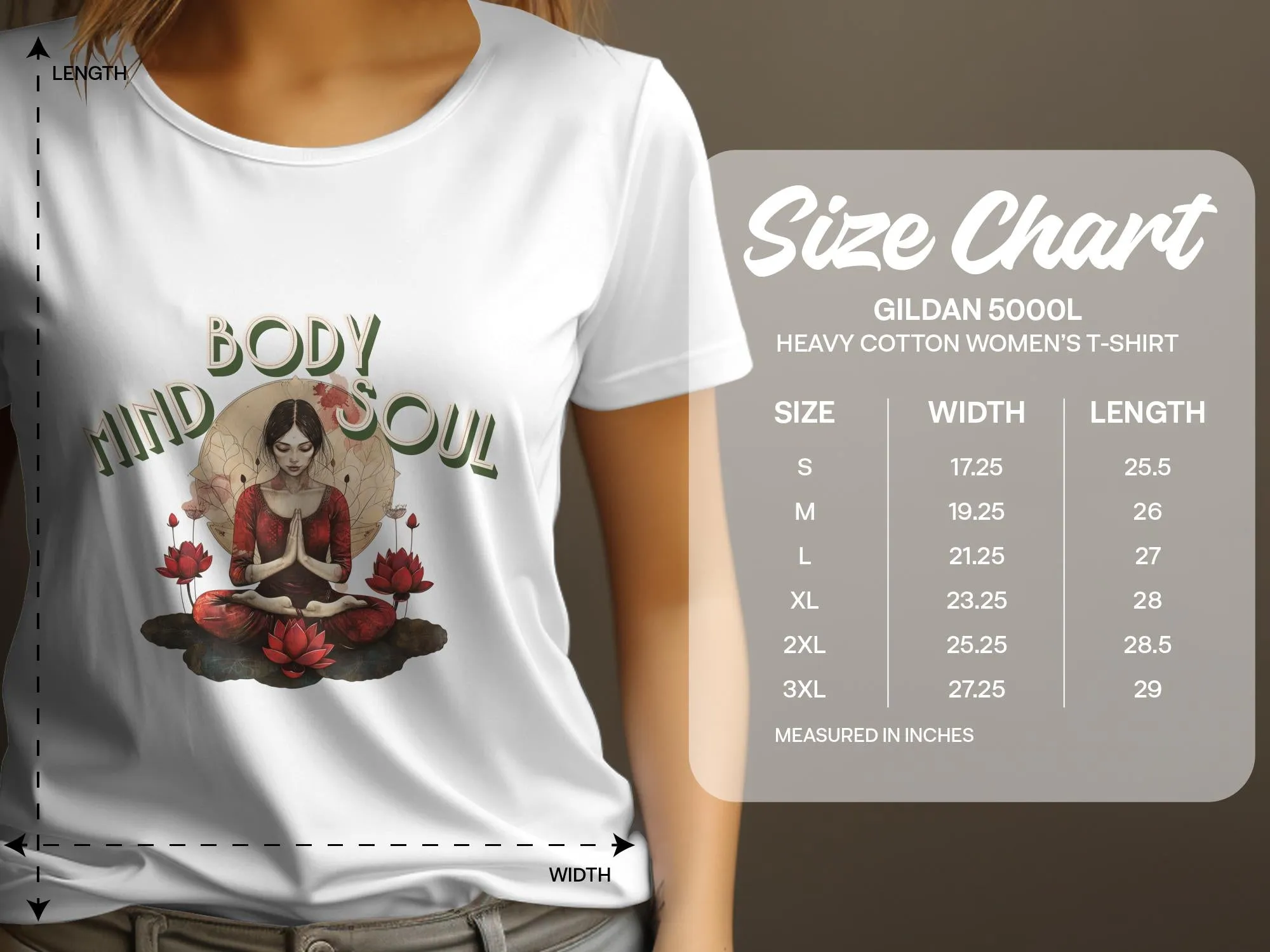 Mind Body Soul Yoga Design T-Shirt for Women, Zen Tee, Relaxation Shirt, Meditation Clothing, Spiritual Gift for Her #7
