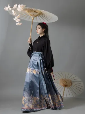Ming Dynasty|JIUMI Modern Hanfu Set| Mamian