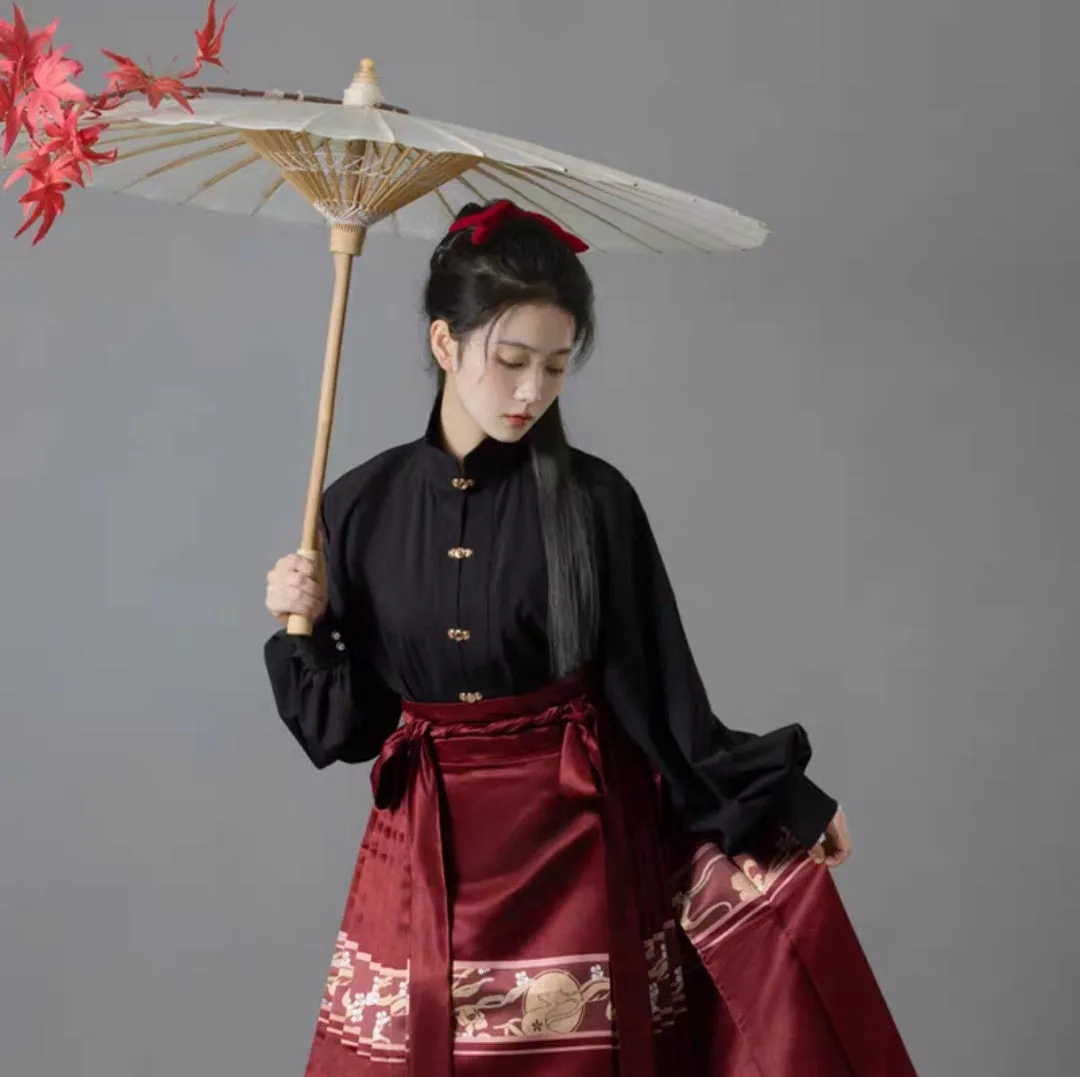 Ming Dynasty|JIUMI Modern Hanfu Set| Mamian