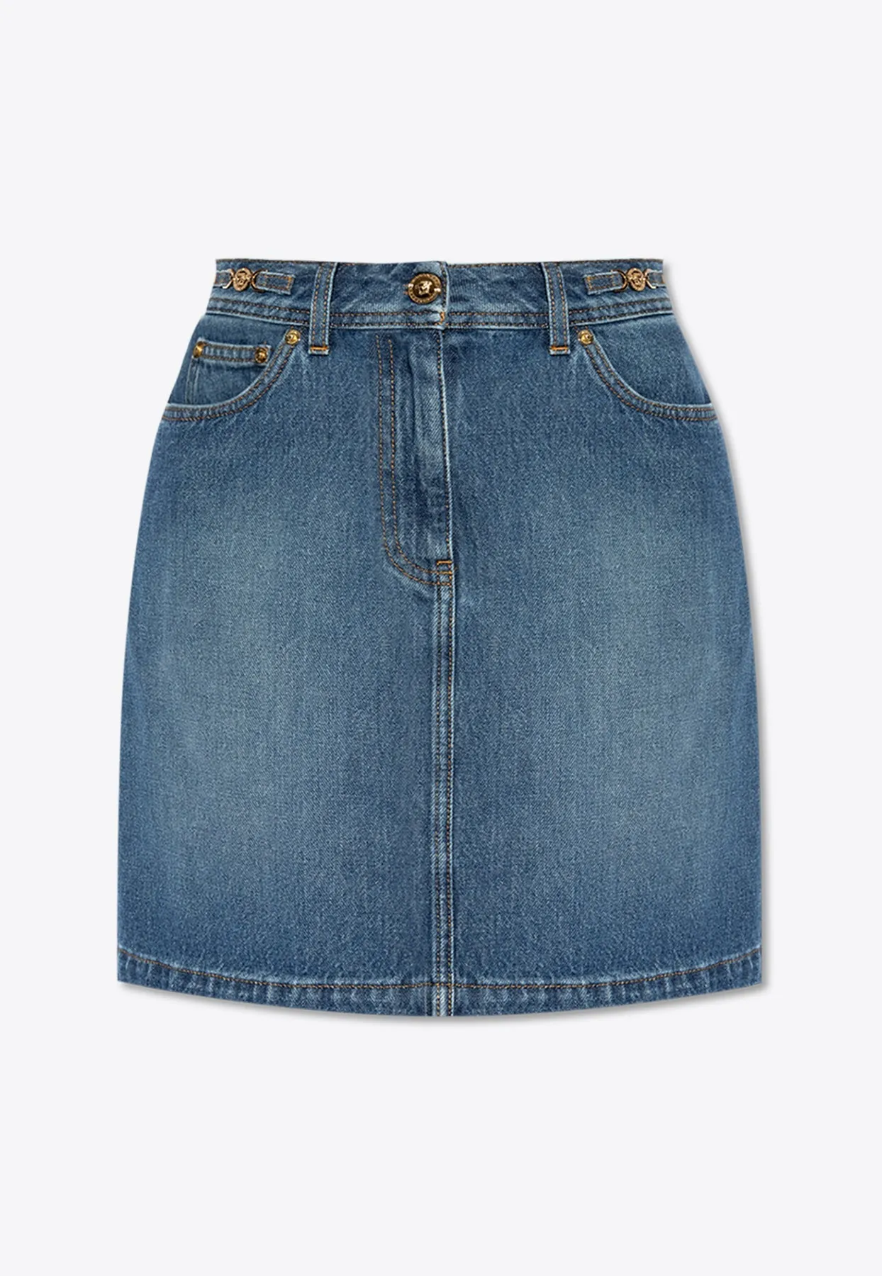 Mini A-line Denim Skirt