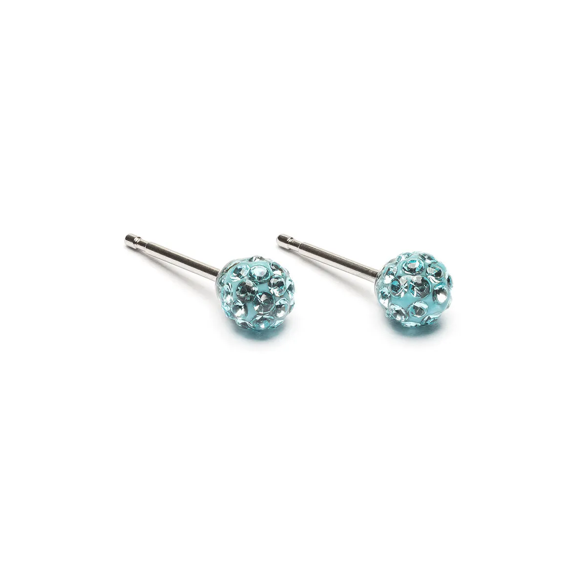 Mini Aqua Pave Earrings