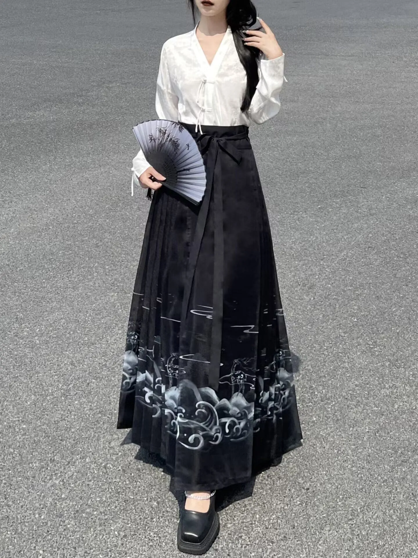 Modern Black Hanfu Dress | Women