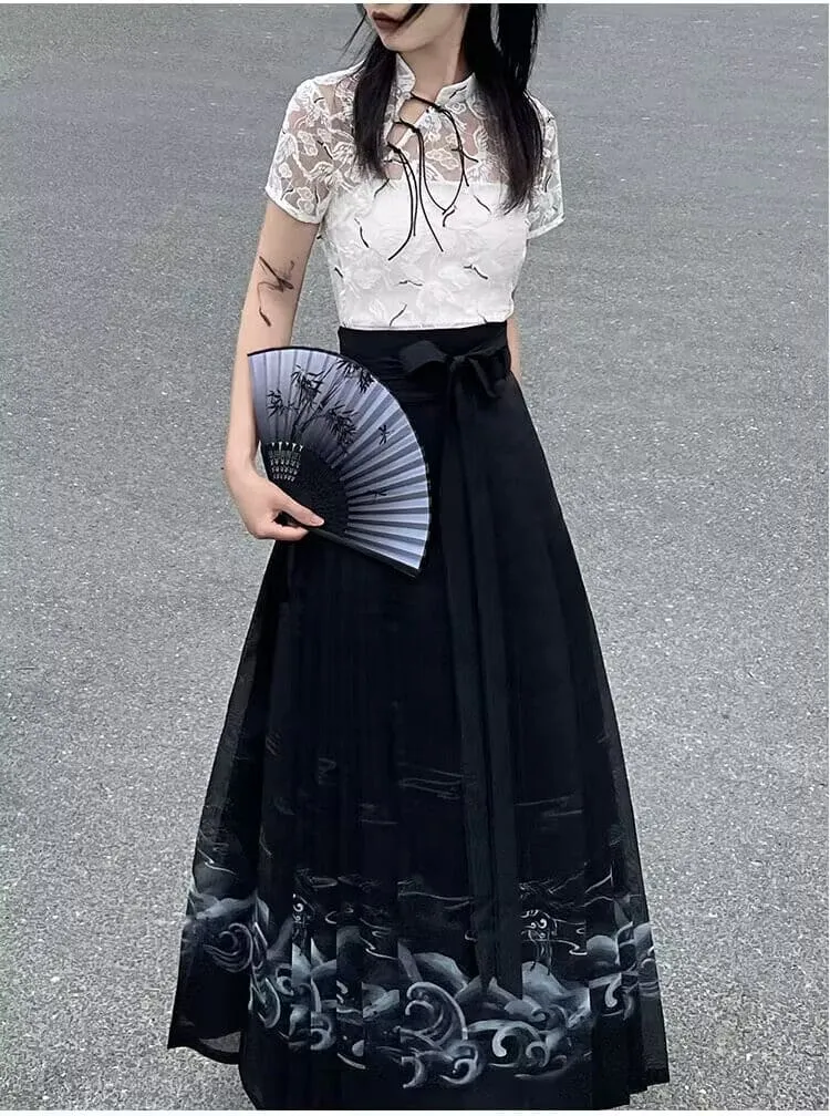 Modern Black Hanfu Dress | Women